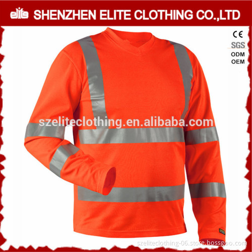 mine orange long sleeve 100%cotton high visibility button shirts